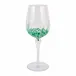 Chiara Green Wine Glass 9.75"H, 16 oz