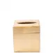 Florentine Wooden Accessories Gold Tissue Box 5.75"Sq, 6"H