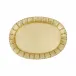 Florentine Wooden Accessories Gold Basketweave Large Oval Tray