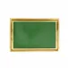 Florentine Wooden Accessories Green & Gold Medium Rectangular Tray