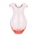 Hibiscus Glass Pink Vertical Fluted Vase Medium