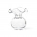 Hibiscus Glass Clear Vase Bud 5"D, 5.5"H, 12 oz