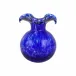 Hibiscus Glass Cobalt Tortoiseshell Bud Vase 5"D, 5.5"H, 12 oz