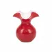 Hibiscus Glass Red Bud Vase 5"D, 5.5"H, 12 oz