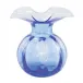 Hibiscus Glass Cobalt Medium Fluted Vase 9"D, 10"H, 96 oz