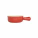 Italian Bakers Red Small Round Baker with Large Handle 7.5"L, 6.25"W, 2.25"H, 0.50 Quart
