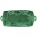 Lastra Holiday Green Figural Handled Rectangular Platter