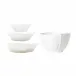 Lastra White 4-Piece Serving Bowls Set 7"-11.5"L, 5.5"-11.5"W, 2"-5.75"H