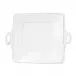 Lastra Linen Handled Square Platter 13"Sq