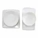 Melamine Lastra White 4-Piece Serveware Set 10.5"-18"L, 10.75"-14.5"W, 3"-4.75"H