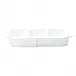 Melamine Lastra White Three-Part Server 13.5"L, 5.5"W, 2"H