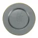 Metallic Glass Slate Service Plate/Charger 12.5"D