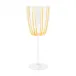 Nuovo Stripe Yellow Wine Glass