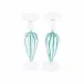 Nuovo Stripe Teal Candlesticks - Set of 2 3"D, 9.5"H