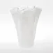 Onda Glass White Medium Vase 8.5"L, 8.5"W, 10.75"H