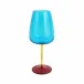Pompidou Aqua Wine Glass 9"H, 18 oz