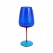 Pompidou Blue Wine Glass 9"H, 18 oz