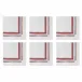 Papersoft Napkins Campagna Red Cocktail Napkins (Pack of 20) - Set of 6