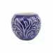 Rustic Garden Blue Scroll Round Planter Small