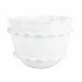 Rustic Garden White Planter Ruffle Round 15"D, 11"H