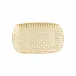 Rufolo Glass Gold Basketweave Rectangular Tray 12"L, 3.5"W