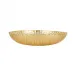 Rufolo Glass Gold Basketweave Shallow Bowl Large