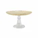 Rufolo Glass Gold Crocodile Small Cake Stand 8.5"D, 5"H