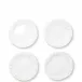 Incanto Stone White Assorted Canape Plates - Set of 4 6"D