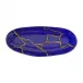 Storia Blue and Gold Oval Platter
