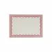 Tavola Pink Scalloped Placemats - Set of 4 19"L, 13"W