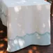 Tavola Aqua Scalloped Tablecloth