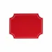 Tessuti Red Rectangular Placemats with White Stitching - Set of 4 18.75"L, 14"W