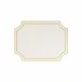 Tessuti White Rectangular Placemats with Gold Stitching - Set of 4 18.75"L, 14"W