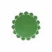 Tessuti Sage Green Round Placemats with White Stitching - Set of 4 15.5"D