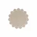 Tessuti Natural Round Placemats with White Stitching - Set of 4 15.5"D