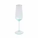Rainbow Green Champagne Flute 9"H, 6 oz