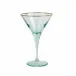 Rainbow Green Martini Glass 7"H, 4 oz