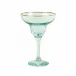 Rainbow Green Margarita Glass 6.5"H, 4 oz