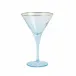 Rainbow Turquoise Martini Glass