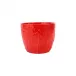 Viva Garden Red Embossed Leaves Cachepot