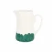 Lisbon Green Brushstroke Pitcher 8.25"H, 7 Cups