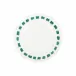 Lisbon Green Stitch Salad Plate 9"D