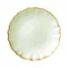 Baroque Glass Pistachio Salad Plate 8.5"D