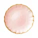 Baroque Glass Pink Salad Plate 8.5"D