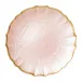 Baroque Glass Pink Service Plate/Charger 13"D