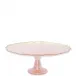 Baroque Glass Pink Cake Stand 12.25"D, 5"H