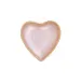 Baroque Glass Pink Heart Plate