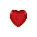 Baroque Glass Red Heart Plate