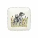 Wildlife Black Hunting Dog Square Platter 12.25"Sq