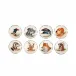 Wildlife Assorted Condiment Bowls - Set of 8 4"D, 1.75"H